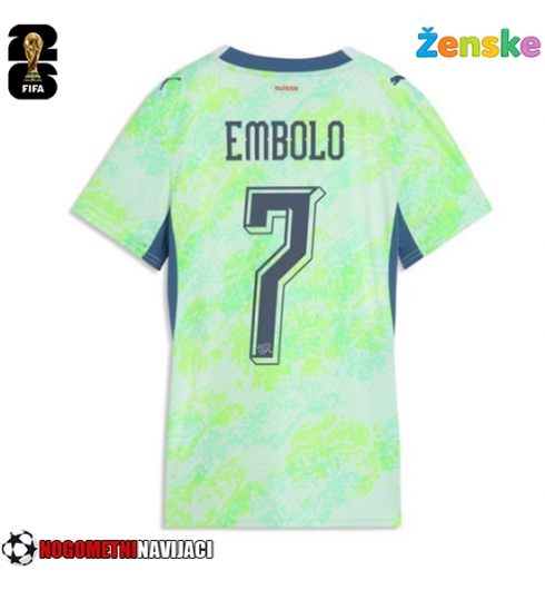 Ženske Nogometnih dresov Švica Breel Embolo #7 Gostujoči SP 2026 Kratki rokavi Ženske Nogometnih dresov Švica Breel Embolo #7 Gostujoči SP 2026 Kratki rokavi